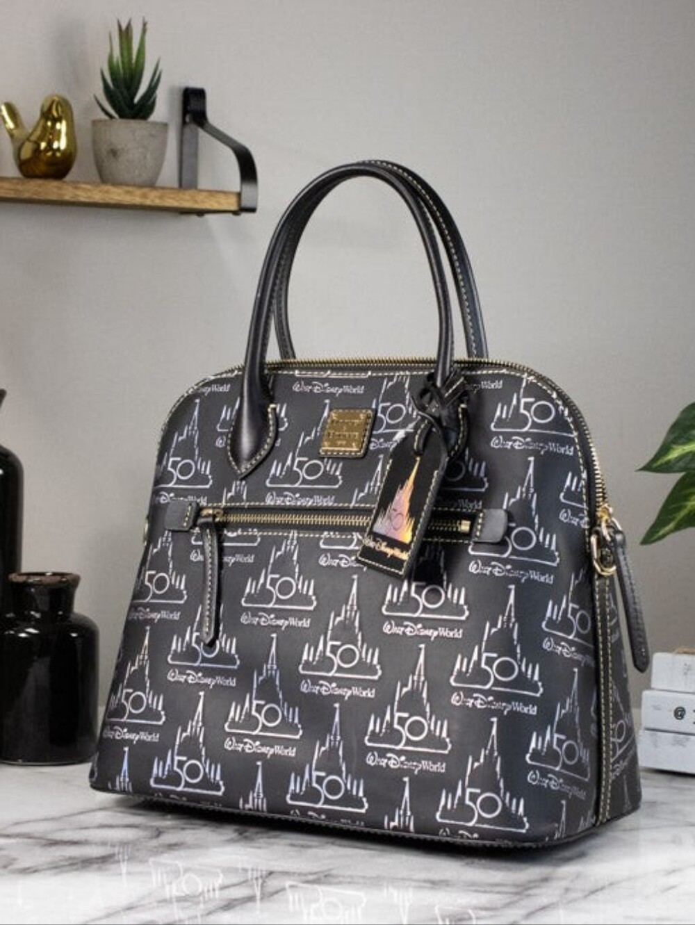 Disney Dooney & Bourke Bag - Walt Disney World 50th Anniversary - Leather Satche